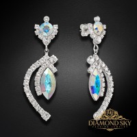 Kāzu auskari "J'Adore V (Aurora Borealis)" ar Swarovski™ kristāliem