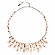 Kaklo papuošalas moterims DiamondSky „Marie Antoinette (Golden Shadow)“ su Swarovski kristalais