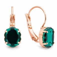 Auskari „Baroka Spogulis (Emerald)“ ar Swarovski™ kristāliem