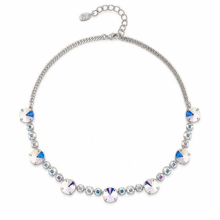Kāzu kaklarota „Vortex II (Aurora Borealis)“ ar Swarovski® kristāliem