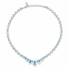 Kaklo papuošalas moterims DiamondSky „Leonora (Aurora Borealis)“ su Swarovski kristalais
