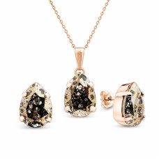 Komplekts sievietēm „Venus II (Gold Patina)“ ar Swarovski® kristāliem