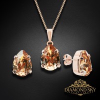 Komplekts "Venēra II (Golden Shadow)" ar Swarovski™ kristāliem