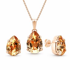 Komplekts sievietēm „Venus II (Golden Shadow)“ ar Swarovski® kristāliem