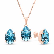 Komplekts sievietēm „Venus II (Aquamarine)“ ar Swarovski® kristāliem