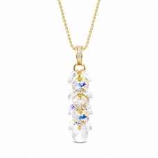 Серебряный кулон 925 пробы «Фламенко (Aurora Borealis)» с кристаллами Swarovski®