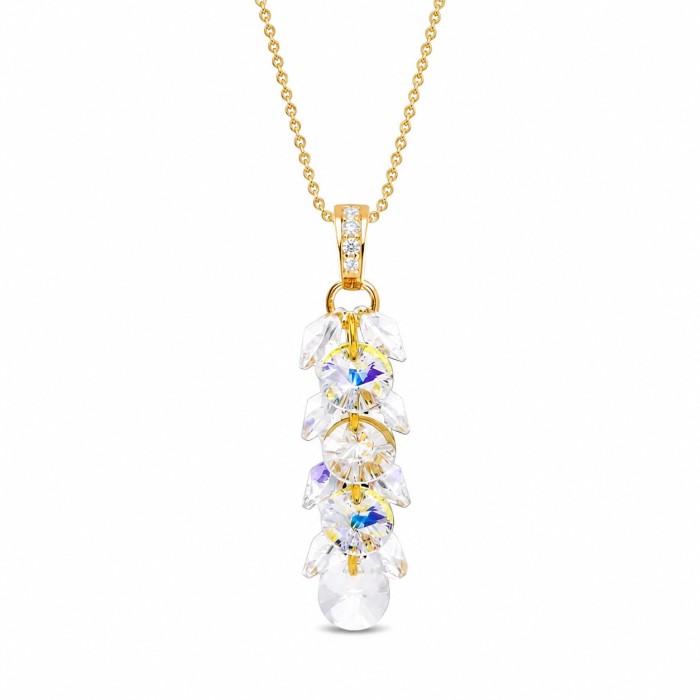Sudraba kulons „Flamenco (Aurora Borealis)“ ar Swarovski® kristāliem