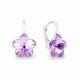 Sudraba auskari „Saules Ziediņš II (Violet)“ ar Swarovski® kristāliem