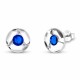 Sudraba auskari „Astra (Capri Blue)“ ar Swarovski® kristāliem