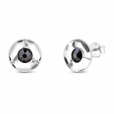 Sudraba auskari „Astra (Hematite)“ ar Swarovski® kristāliem