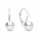 Sudraba auskari „Ranī (Light Grey)“ ar Swarovski® pērlēm