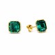 Sudraba auskari „Imperial II (Emerald)“ ar Swarovski® kristāliem