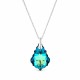 Sudraba kulons „Baroque V (Bermuda Blue)“ ar Swarovski® kristāliem