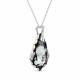 925 Sterling Silver Pendant “Baroque V (Silver Night)” created with Crystals by Swarovski®