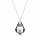 925 Sterling Silver Pendant “Baroque V (Silver Night)” created with Crystals by Swarovski®