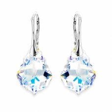 Sudraba auskari „Baroka V (Aurora Borealis)“ ar Swarovski™ kristāliem