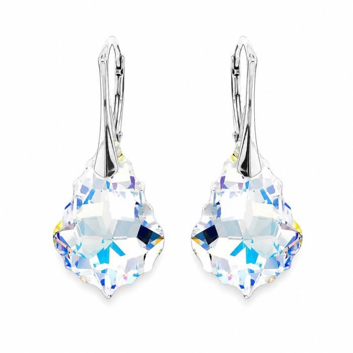 Sudraba auskari „Baroka V (Aurora Borealis)“ ar Swarovski™ kristāliem