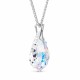 Sudraba kulons „Baroque V (Aurora Borealis)“ ar Swarovski® kristāliem