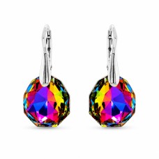 925 Sterling Silver Earrings “Frozen Edges (Vitrail Medium)” created with Crystals by Swarovski®
