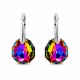 Sudraba auskari „Ledus Šķautnes (Vitrail Medium)“ ar Swarovski® kristāliem