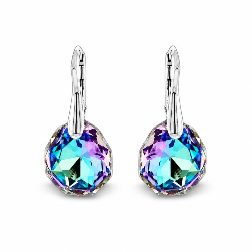 925 Sterling Silver Earrings “Frozen Edges (Vitrail Light)” created with Crystals by Swarovski®