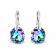 Sudraba auskari „Ledus Šķautnes (Vitrail Light)“ ar Swarovski® kristāliem