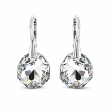 Sidabriniai auskarai „Frozen Edges“ iš 925 prabos sidabro su Swarovski kristalais