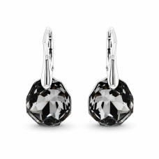 Sudraba auskari „Ledus Šķautnes (Silver Night)“ ar Swarovski® kristāliem