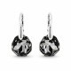 Sudraba auskari „Ledus Šķautnes (Silver Night)“ ar Swarovski® kristāliem