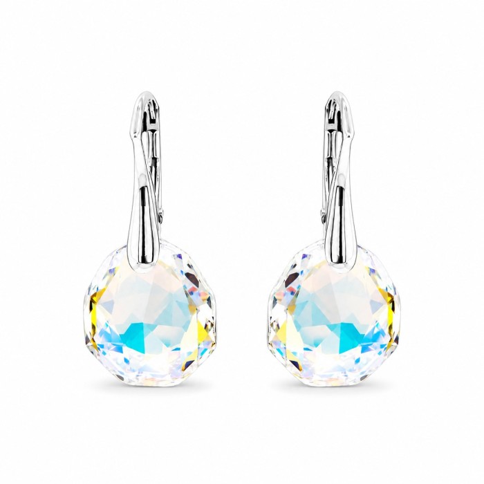 Sudraba auskari „Ledus Robežas (Aurora Borealis)“ ar Swarovski® kristāliem