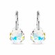 Sudraba auskari „Ledus Robežas (Aurora Borealis)“ ar Swarovski® kristāliem