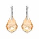 Sudraba auskari „Baroks V (Golden Shadow)“ ar Swarovski® kristāliem