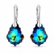 Sudraba auskari „Baroks V (Meridian Blue)“ ar Swarovski® kristāliem
