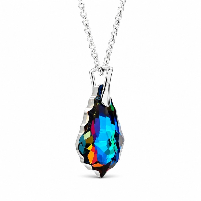 Sudraba kulons „Baroque V (Meridian Blue)“ ar Swarovski® kristāliem