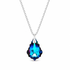 Серебряный кулон 925 пробы «Барокко V (Meridian Blue)» с кристаллами Swarovski®