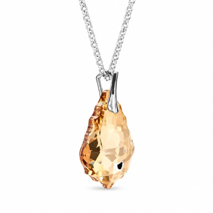 Sudraba kulons „Baroque V (Golden Shadow)“ ar Swarovski® kristāliem