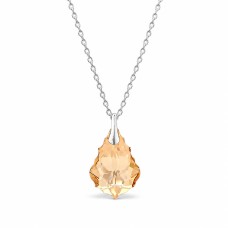 Серебряный кулон 925 пробы «Барокко V (Golden Shadow)» с кристаллами Swarovski®