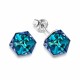 Sudraba auskari „Rubicon II (Bermuda Blue)“ ar Swarovski® kristāliem