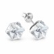 Sudraba auskari „Rubicon II (Comet Argent Light)“ ar Swarovski® kristāliem
