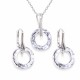 Sudraba komplekts „Cosmic Ring“ ar Swarovski® kristāliem