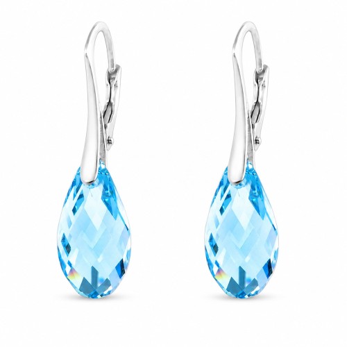 Sudraba auskari „Enchanté (Aquamarine)“