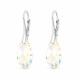 Sudraba auskari „Enchanté (Aurora Borealis)“ ar Swarovski® kristāliem
