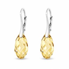 Sudraba auskari „Enchanté (Golden Shadow)“ ar Swarovski® kristāliem