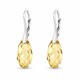 Sudraba auskari „Enchanté (Golden Shadow)“ ar Swarovski® kristāliem