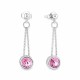 Sudraba auskari „Bonbons (Light Rose)“ ar Swarovski® kristāliem