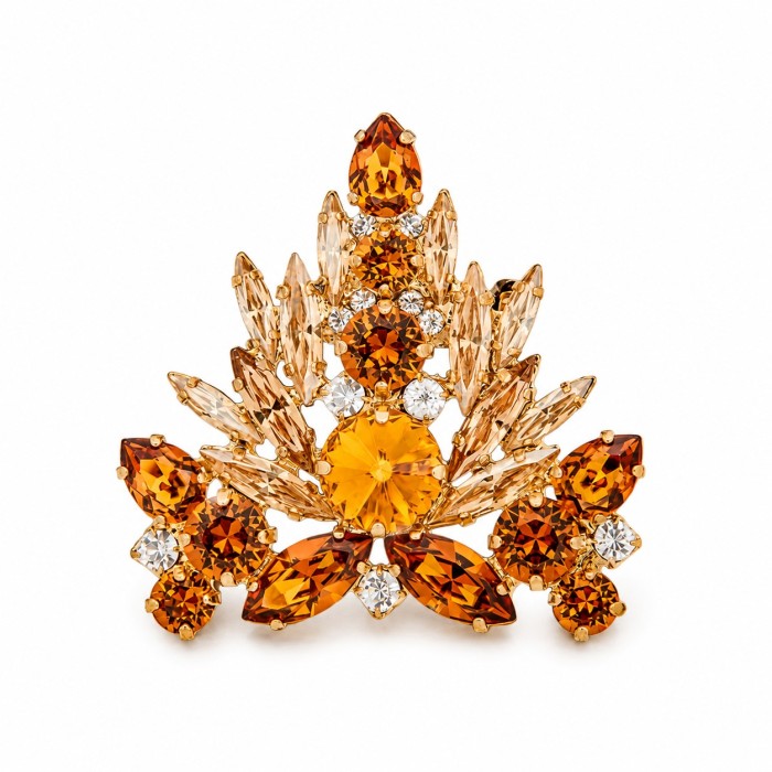 Broša „Kristāla Zars II“ ar Swarovski™ kristāliem
