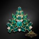 Broša "Kristāla Zars II (Emerald)" ar Swarovski™ kristāliem