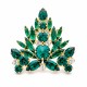 Broša „Kristāla Zars II (Emerald)“ ar Swarovski® kristāliem