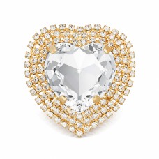 Broša „Kristāla Sirds“ ar Swarovski™ kristāliem