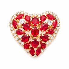 Broša „Kristāla Sirds II“ ar Swarovski™ kristāliem